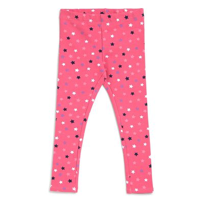 Girls Printed Leggings In Fleece Fabric